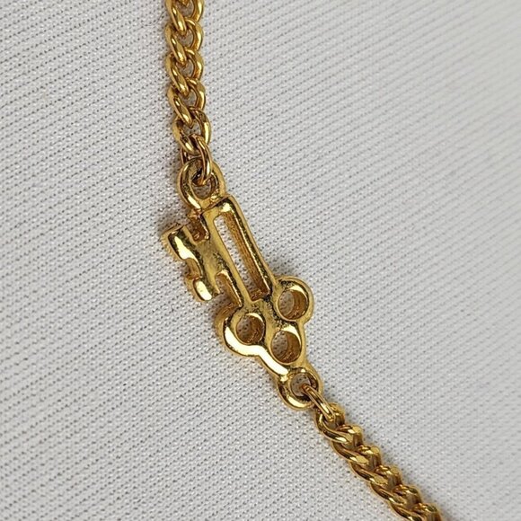 Vintage Gold Tone Chain Key Necklace - Picture 3 of 6